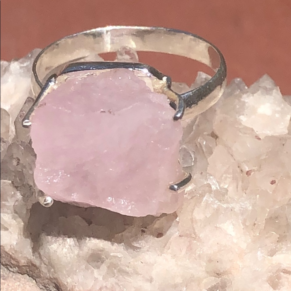 BOUTIQUE MORGANITE 925 STERLING SILVER RING, SZ8.5
